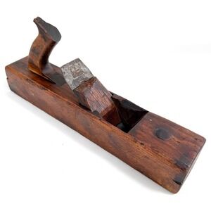 Vintage Antique Wooden Hand Plane W. Butcher Cast Steel – 19th Century Hand Tool